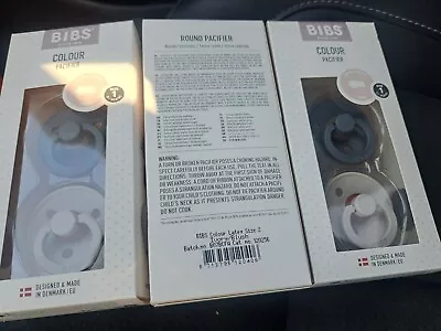 Bibs Set Of 2 Pacifiers -3 Box LOT--6 Pacifers Total-sealed-Brand New • $28