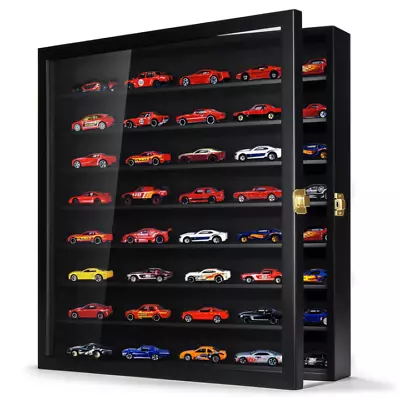 TJ.MOREE Model Car Display Case 1/64 Scale Diecast Wall-Mounted Black • $61.99