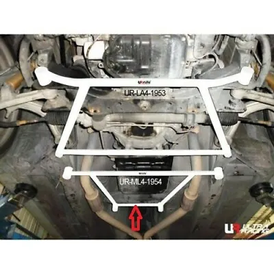 For Skyline V35/ Infiniti G35 03-07 Ultra Racing Middle Lower Brace Bar 4 Points • $228