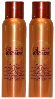2x L'Oreal Glam Bronze Tinted Mist Face And Body  Spray - 150ml • £15.99