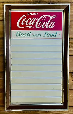 Vintage COCA -COLA  Menu Board Late 1950’s - 1960’s • $200