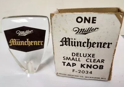 Miller Brewing Munchener Dark Beer 3.5  Acrylic Tap Handle New Old Stock In Box • $19.99