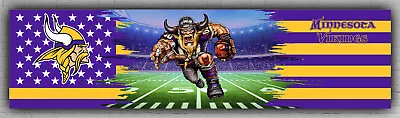 Minnesota Football Team Mascot Banner 60x240cm 2x8ft Vikings Fan Best Banner • $15.95