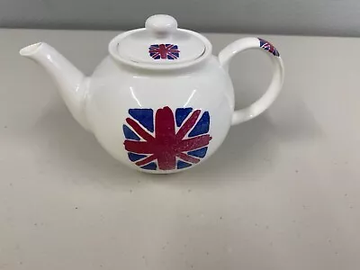 Beverley Hewitt Designs Union Jack Tea Pot -c • £15