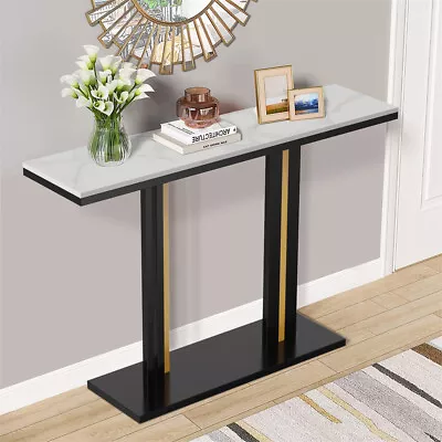 Marble Console Table TV Stand Sofa Side Table For Living Room Entryway Hallyway • $179.91