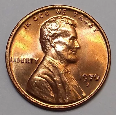 1970-S Gem To Superb Gem Mint State Lincoln Cent • $3.50