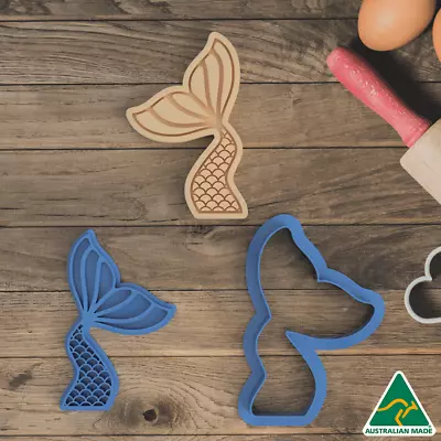 Mermaid Tail Cookie Cutter And Embosser Stamp • $9.17