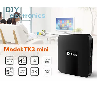 TX3 Mini 4K S905W Quad Core CPU Android 7.1 TV 2.4GHz WiFi HD Media 2GB 16GB US • $29.35