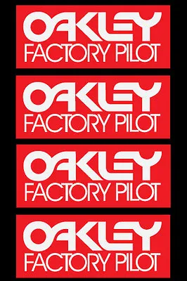 OAKLEY FACTORY PILOT VINTAGE MOTOCROSS STICKERS (4 Pcs) HONDA SUZUKI KAWASAKI • $18.05