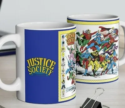 Justice Society Coffee Mug - JSA Golden Age DC Comics - Who's Who Art - Mug 11oz • $13.99