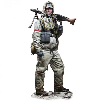 1:35 Resin Soldiers Figures Model Kit WW II German Machine Gun Soldier NO 335 • $12.84