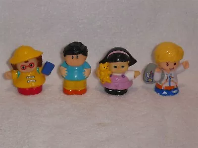 Fisher Price Little People School Boy Girl Lot Maggie Sonya Cat Eddie Backpack • $5.25