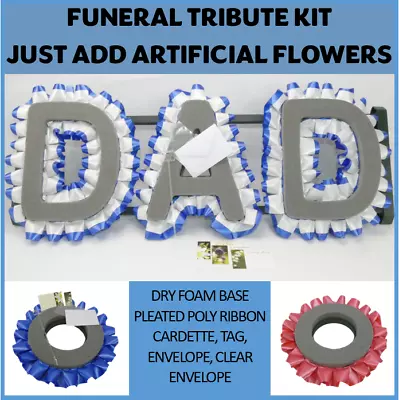 Make Your Own ARTIFICIAL Flower FUNERAL Tributes DRY FLORAL OASIS Foam DAD MUM • £9.99