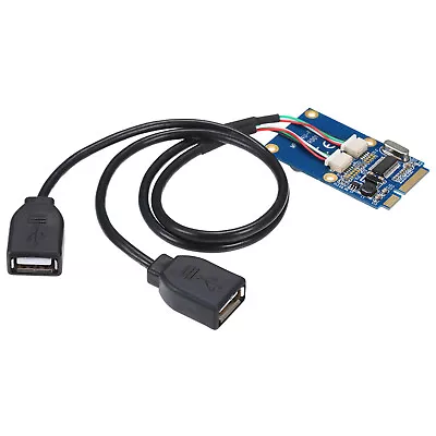 1Pcs Mini PCI-E PCI Express To 5 Pin Dual USB 2.0 Adapter Riser Expansion Card J • $10.67