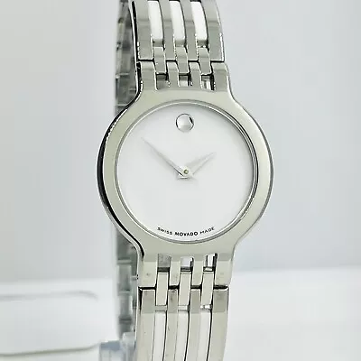 $350 • Buy Movado Women's Esperanza Ceramic/Steel White Dial Sapphire 26mm Watch 0606043
