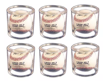 (6-count) Pro-Mold Round Tube Baseball Holder Display Case With UV Pop Off Lid • $15.95