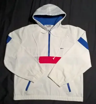 Vintage 80s Gabicci Concept Popover Smock Track Jacket Pullover Size-Small • £34