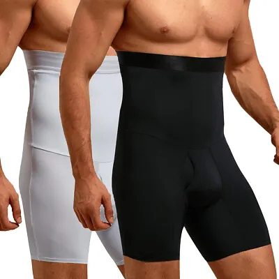 Men High Waist Boxer Shorts Tummy Slimming Body Shaper Girdle Compression Pants • $25.99