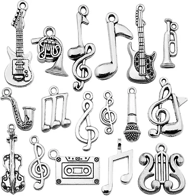 50Pcs Wholesale Bulk Lots Instrument Music Notes Charms For Jewelry Making Mixed • $12.09