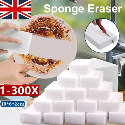 300X Magic Cleaning Sponge Eraser Stain Remover Melamine Cleaning Foam Pads Dish • £26.66