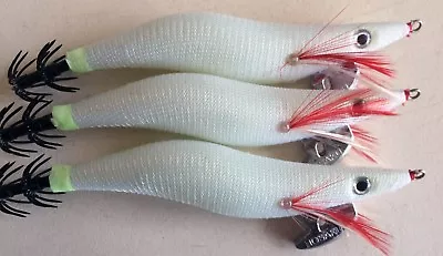 $9.90 • Buy 3 X Fishing Squid Jig In Various Sizes Plain White Colour Tackle Lure Special