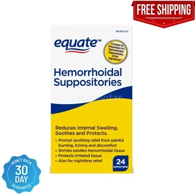 Equate Hemorrhoidal Suppositories Compare To Preparation H 24ct Exp 03/2024 • $15.28