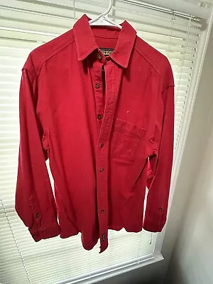 John Rich And Bros WOOLRICH Red Button Down Mens Heavy Wool Work Shirt Med Vtg • $20.75