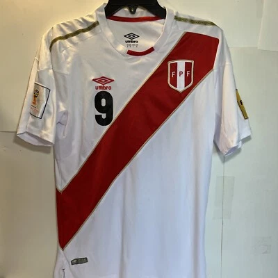 $24.48 • Buy UMBRO FPF Fifa World Cup Russia 2018 GUERRERO #9 Soccer Jersey SZ M White