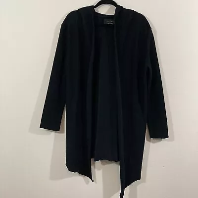 Zara Man Black Hooded Cape Cardigan Size Medium • $30