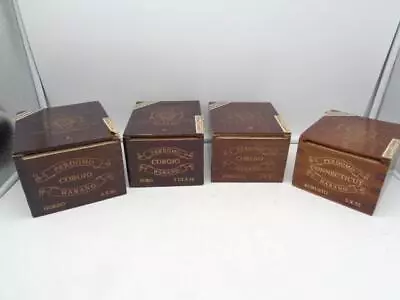 LOT Of 4 Wood Wooden Empty Perdomo Corojo Connecticut Habano Slide Lid Cigar Box • $29.99