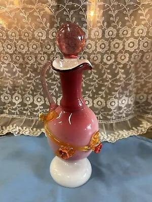 Antique Cranberry Glass Cruet • $59.99