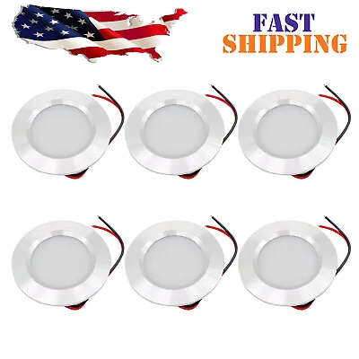 12 Volt 3w Cool White LED Recessed Ceiling Lights For Interior RV Marine 6PCS • $21.36