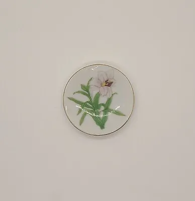 Vintage Miniature Porcelain Floral Plate • $10