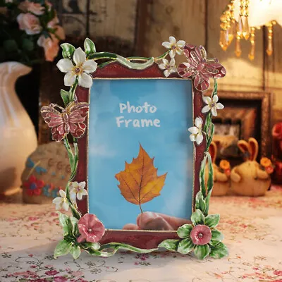 £7.95 • Buy Rustic Court Style Wedding Photo Frame Holiday Crown Carved Flower Picture Frame