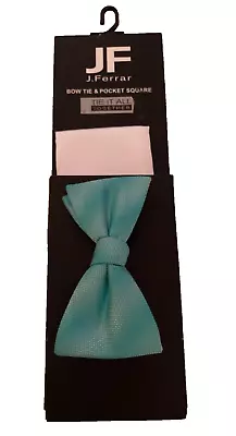 JF J. Ferrar Mint Bow Tie & Pocket Square New • $18.99