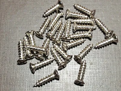 25pcs Ford #8 X 5/8  W/#6 Head Garnish Door Windshield Moulding Screws Nickel • $7.99