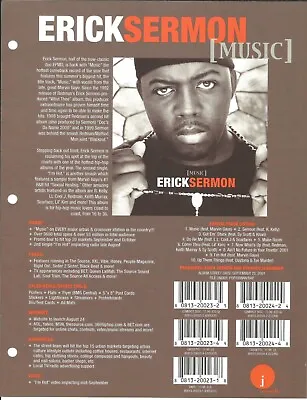 Epmd ERICK SERMON Vintage 2001 PROMO TRADE AD Poster For Music CD 8.5x11 MINT • $24.99
