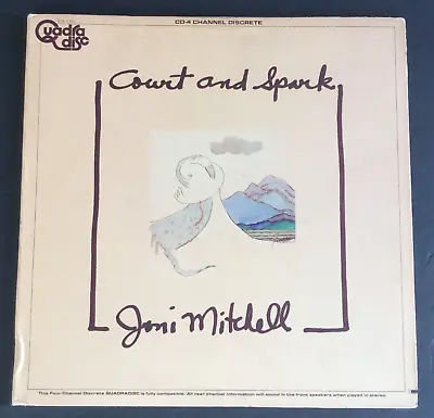 JONI MITCHELL Court And Spark QUADRADISC CD-4 Quad 1973 EQ-1001 • $19.13