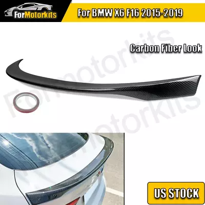 Trunk Lid Spoiler Wing For BMW X6 F16 2015-2019 Carbon Fiber Look M Performance • $104.93