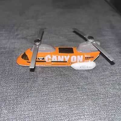 2001 Matchbox Transport Helicopter Mattel Tours MBX SB58 #54 Orange & White Rare • $8.47