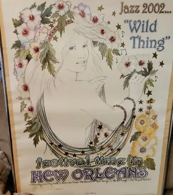 Mardi Gras 2002   Poster  Wild Thing   Jazz New Orleans   Signed  Artist Mousie • $39