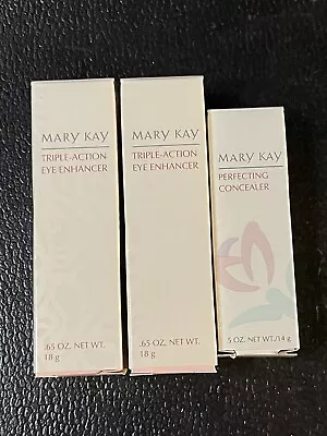 2 Mary Kay Triple-Action Eye Enhancer .65oz 0764 + Perfect Concealer Bronze 5704 • $50