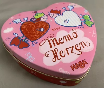 HABA Memo Herzen MEMO HEARTS   No. 50 Game In A Tin - 2-4 Players Germany • $14