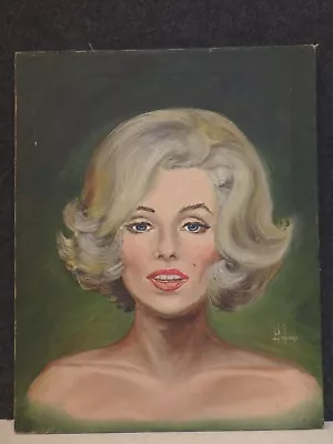 Vintage Marilyn Monroe Portrait Oil Painting Signed By Artist M Bowers • $150