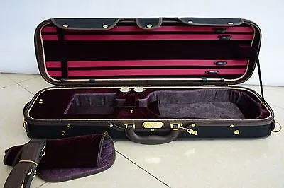 Luxury&Royal Wooden Violin Case Sturdy&Durable 3.2kg Black&Red Color • $199