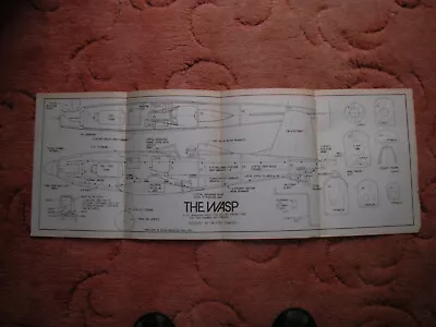 Radio Modeller Plans Of The Wasp May 1993 Semi Scale Model 27  Wingspan • £2.75