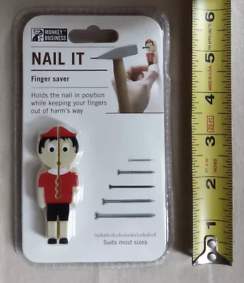 Nail It Finger Saver Tool By Monkey Business Keeps Fingers Safe NEW NIP • $4.84