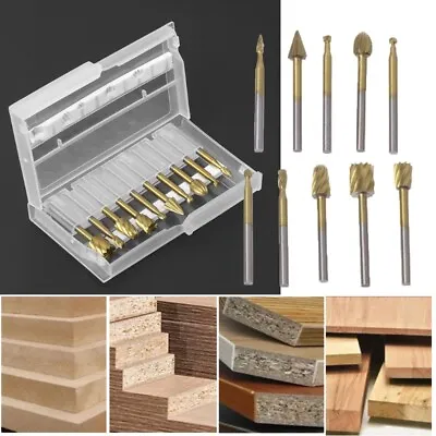 £8.99 • Buy UK NEW 10Pcs Carbide Grinding Shank Tungsten Rotary Drill Metal Carving Bit Tool