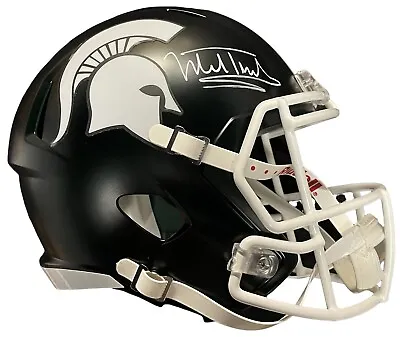 Mel Tucker Signed Michigan State Full Size Satin Speed Helmet Bas Witness Coa  • $399.99