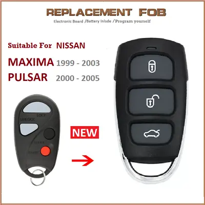 For NISSAN PULSAR REMOTE Control FOB N16 FOB Key Less Entry 1999 - 2005 • $31.30